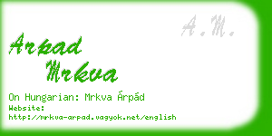 arpad mrkva business card
